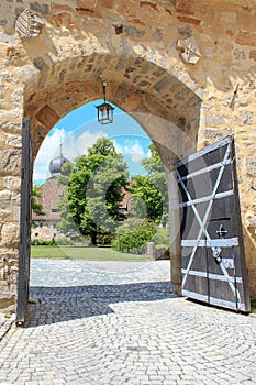 Gate inside the castle Veste Coburg