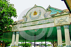 Gate a Kraton palace complex. the magnificent gate of the Jogja palace pavilion