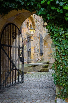 Gate with a Lamp in the Veste