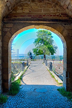 Gate leading to Kalemegdan fortress in Belgrade, Serbia