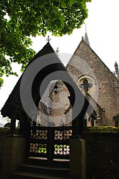 Gate of Luss Parish Church in Scotland