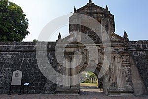 Gate of the main entrance Fort Santiago Intramuros Manila, Philippines