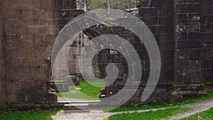 Gate of monk abbey ruin allerheiligen