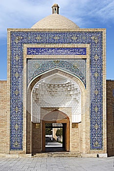 Gate at Naqshbandi madrasah Bukhara photo