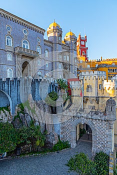 Gate at the National Palace of Pena near Sintra, Portugal