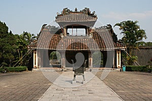 A gate near the tomb of Tu Duc in Hue, Vietnam