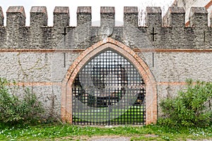 Gate of an old medieval castle.