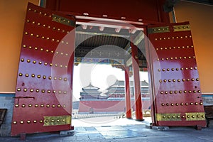 Gate opening to Forbidden City (Palace Museum)