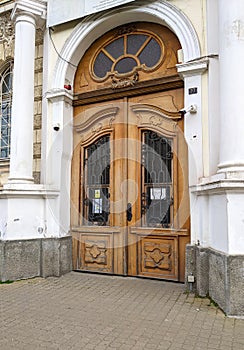 The gate of a palace in the old town - Arad county - Romania