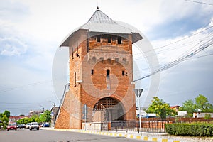 Gate poartal landmark of Targoviste , Romania.