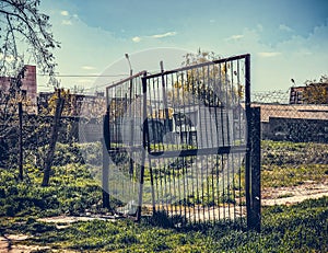 Wry gate into protected area photo