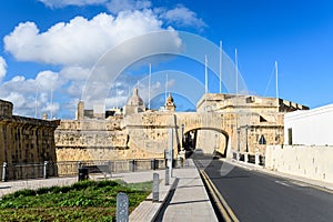 The Gate of Provence, also known as the Main Gate, is the third main gate in Vittoriosa (Birgu). Malta. Europe