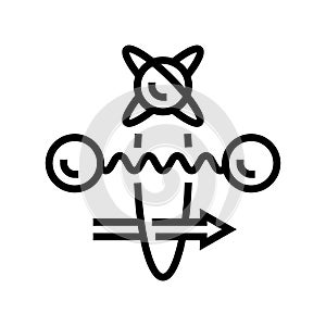 gate quantum technology line icon vector illustration