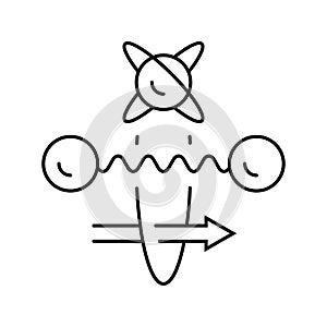 gate quantum technology line icon vector illustration