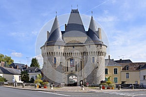 The gate Saint-Julien at La-FertÃ©-Bernard in France