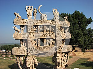 Gate of Sanchi; Ancient Stupa in Madhya Pradesh