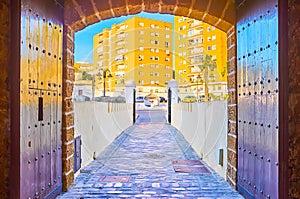 The gate of Santa Catalina harbor, Cadiz, Spain