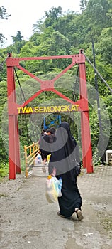The gate of Semongkat Wisata Alam garden