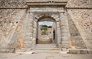 Gate at Spinalonga fortress, Crete, Greece