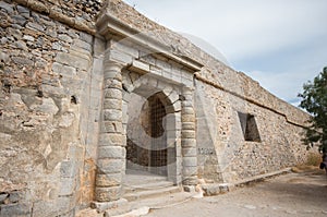 Gate at Spinalonga fortress, Crete, Greece