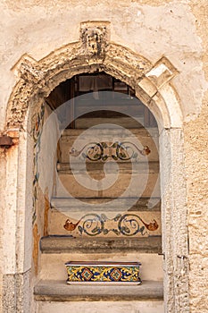 Gate with staircase at St. Catharine church, Tallinn, Estonia