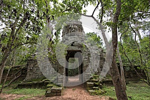 Gate of Ta Prohm temple, Angkor Wat, Cambodia