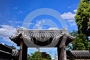The gate of Tenryuji temple, Arashiyama Kyoto Japan.