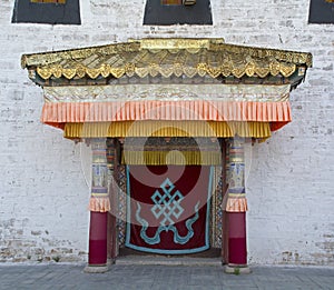 Gate of Tibetan Style Temple