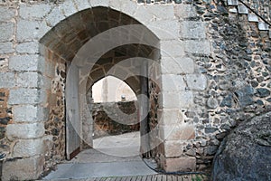 Gate to the castle of Cumbres Mayores, Huelva photo