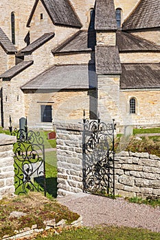 Gate to a cemetery at a cathedral