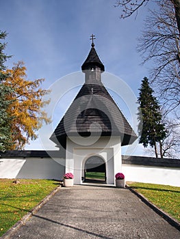 Gate to church in Tvrdosin, Slovakia