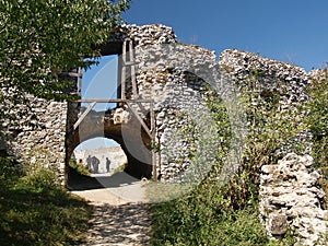 Gate to courtyard of Cachtice Castle