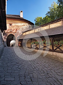 Gate to courtyard of Orava Castle, Slovakia