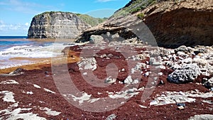 Gate to hell in Anse-Bertrand and sargasses from Guadeloupe