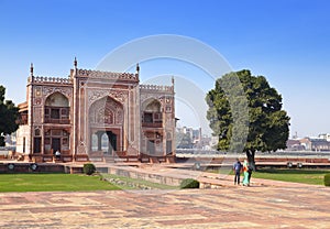 Gate to Itmad-Ud-Daulah's Tomb (Baby Taj) at Agra, Uttar Pradesh, India