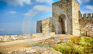 Gate to Kaliakra fortress in Bulgaria photo