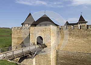 Gate to the Khotyn Fortress, Ukraine photo