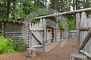 Gate to Log Camp at Fort Clatsop