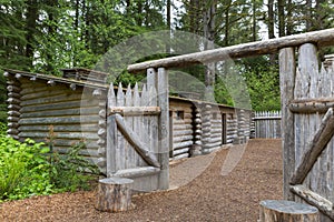 Gate to Log Camp at Fort Clatsop photo