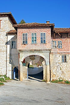 Gate to medieval orthodox monastery