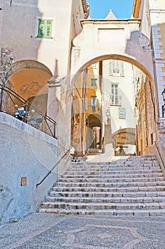 The gate to the medieval street photo