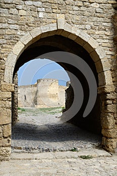 Gate to middle fortess bastion in old turkish stronghold Akkerman,Belgorod-Dnestrovsky, Ukraine