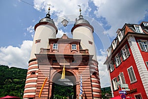 Gate to the Old Bridge of Heidelberg, Germany