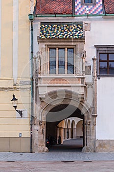 Gate to the Old Town Hall of Bratislava, Slovakia