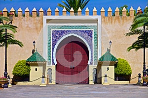 Gate to the palace of the king of Morocco