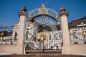 Gate to presidential palace
