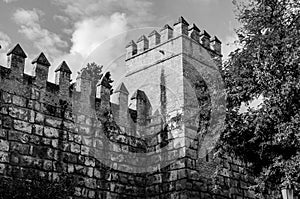 Gate to Real Alcazar in Seville, Spain