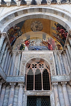 Gate to the Saint Marks Basilica in Venice