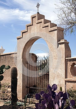 Gate to San Xavier del Bac Spanish Mission photo