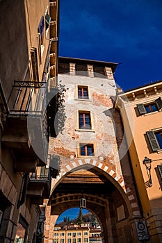 Gate to the Stone Bridge in Verona